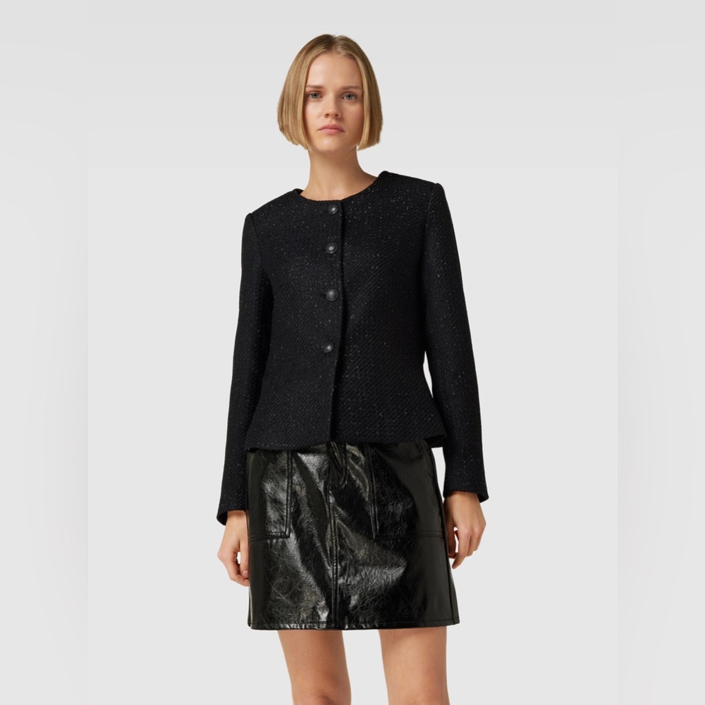 Giorgio Armani Black Textured Blazer